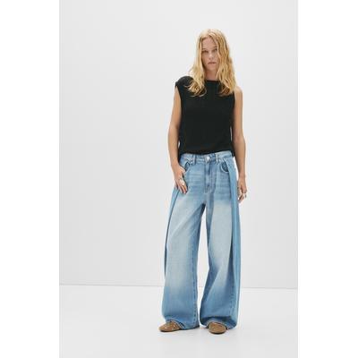 Pleated Balloon Fit Jeans
