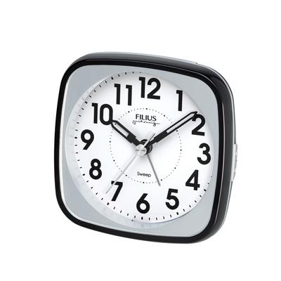 Quarzwecker FILIUS ZEITDESIGN, schwarz, Wecker, Schlafzimmer, Wecker Beleuchtung,schleichende Sekunde,Snooze,Piepalarm