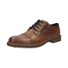Schnürschuh BUGATTI, Herren, Gr. 41, braun (cognac), Leder, casual, Schuhe, Halbschuh, Business Schuh mit seitlichem Reißverschluss