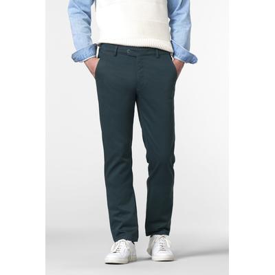 Chinos MEYER "BONN", Herren, Gr. 29, Normalgrößen, blau, 54% Baumwolle;44% Polyester;2% Elasthan, unifarben, regular fit knöchelfrei, Hosen, mit Micro Print Image