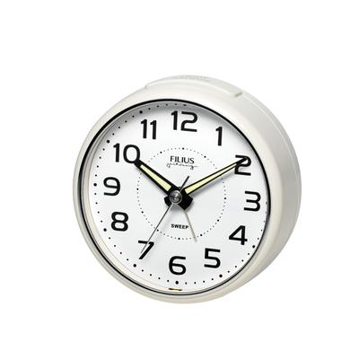 Quarzwecker FILIUS ZEITDESIGN, weiß, Wecker, Schlafzimmer, Wecker,schleichendeSekunde,Weckwiederholung,Leuchtzeiger Image