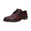 Schnürschuh BUGATTI, Herren, Gr. 45, rot (dunkelrot), Leder, casual, Schuhe, Halbschuh, Business Schuh mit seitlichem Reißverschluss