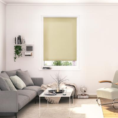 Rollo LICHTBLICK ORIGINAL "Klemmfix, ohne Bohren" Gr. 3, beige (beige, weiß, weiß), B:60cm H:190cm, Polyester, Rollos, Thermofunktion, Lichtdurchlässig, Klemmbar, Energiesparend Image