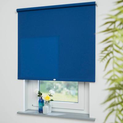 Springrollo LIEDECO "Uni" Gr. 5, blau (dunkelblau), B:82cm H:180cm, Polyester, Metall, Rollos, lichtdurchlässig Image