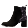 Stiefelette MARCO TOZZI, Damen, Gr. 42, schwarz (schwarz, leo), Textil, animal-print, Veloursleder, modisch, Schuhe, Blockabsatz, Businessstiefelette mit Innenreißverschluss