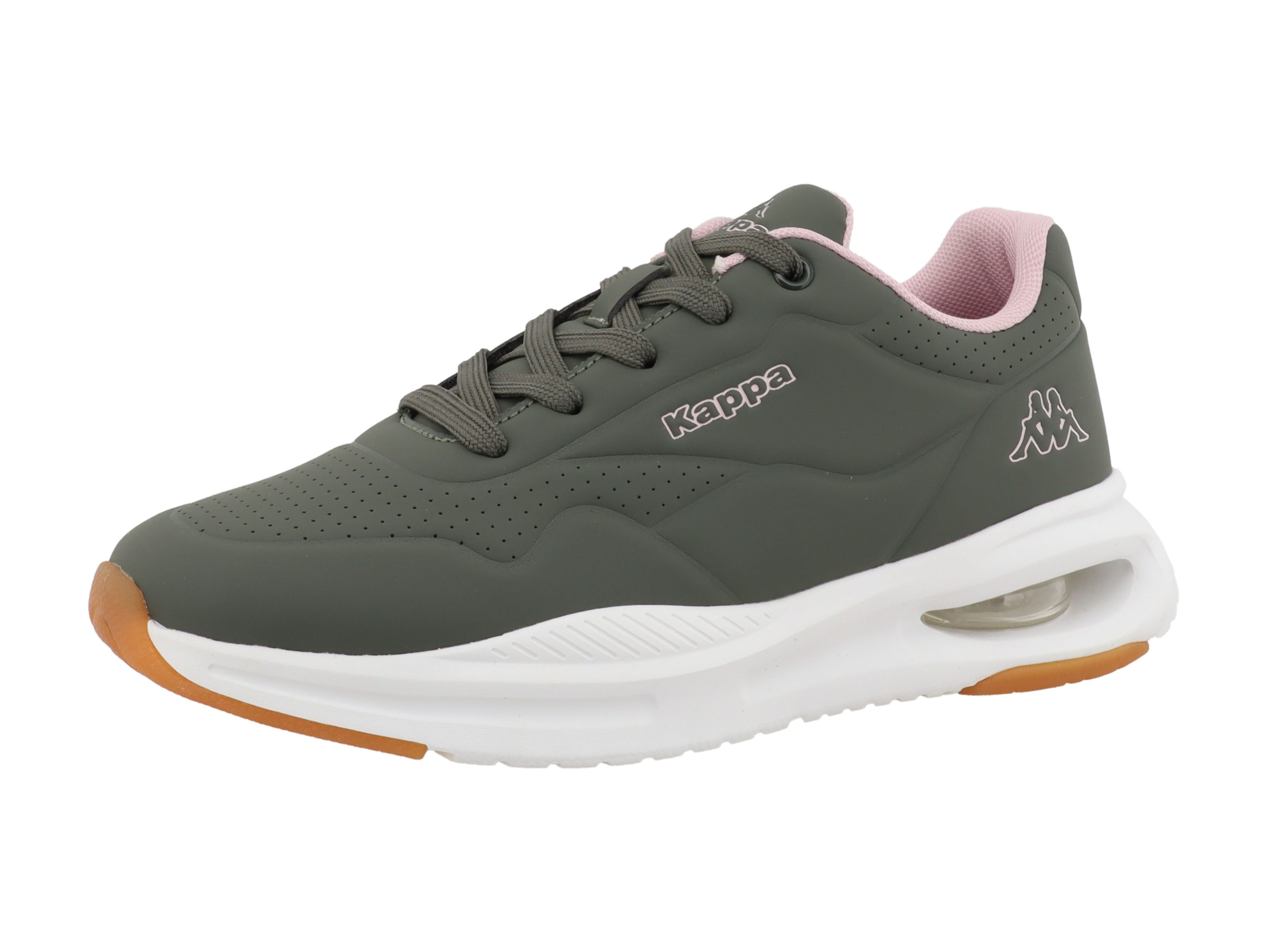 Sneaker KAPPA "Olessa", Gr. 36, grün (khaki, rose), Synthetik, Sportlich, Schuhe