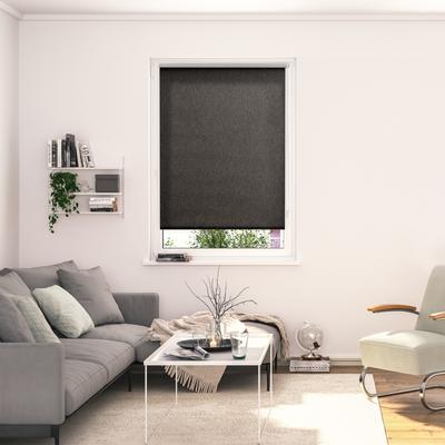 Rollo LICHTBLICK ORIGINAL "Klemmfix, ohne Bohren" Gr. 3, grau (anthrazit, weiß, weiß), B:60cm H:190cm, Polyester, Rollos, Thermofunktion, Lichtdurchlässig, Klemmbar, Energiesparend Image