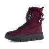 Schnürboots GABOR, Damen, Gr. 39, lila (beere), Veloursleder, unifarben, modisch, Schuhe