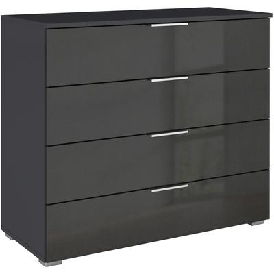 Schubkastenkommode RAUCH "Sideboard Schubladenkommode AGORDO mit Dekor- oder Hochglanzfront", grau (graumetallic, hochglanz effektgrau), B:80cm H:81cm T:42cm, Holzwerkstoff, Sideboards, vier große und geräumige Schubladen mit viel Stauraum MADE IN... Image