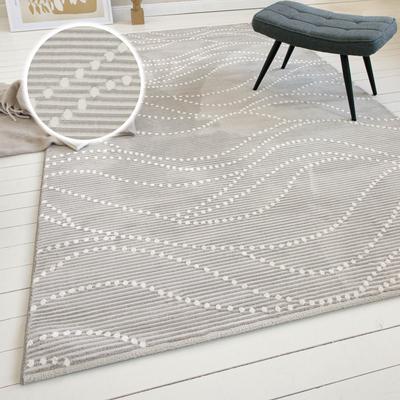 Teppich OTTO HOME "Adlee", beige, B:80cm H:12mm L:150cm, Polyester, Teppiche, Kurzflorteppich, gewebt, geometrisch, Wohnzimmer, modern, Punkte Image