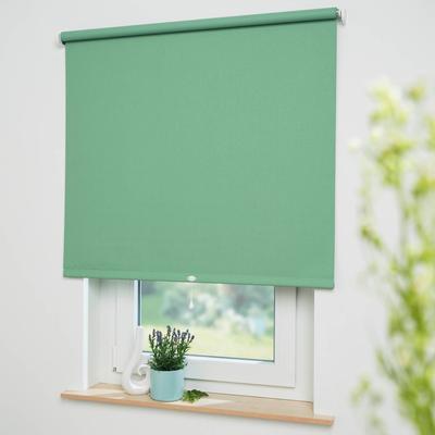 Springrollo LIEDECO "Uni" Gr. 7, grün, B:112cm H:180cm, Polyester, Metall, Rollos, Verdunkelung Image