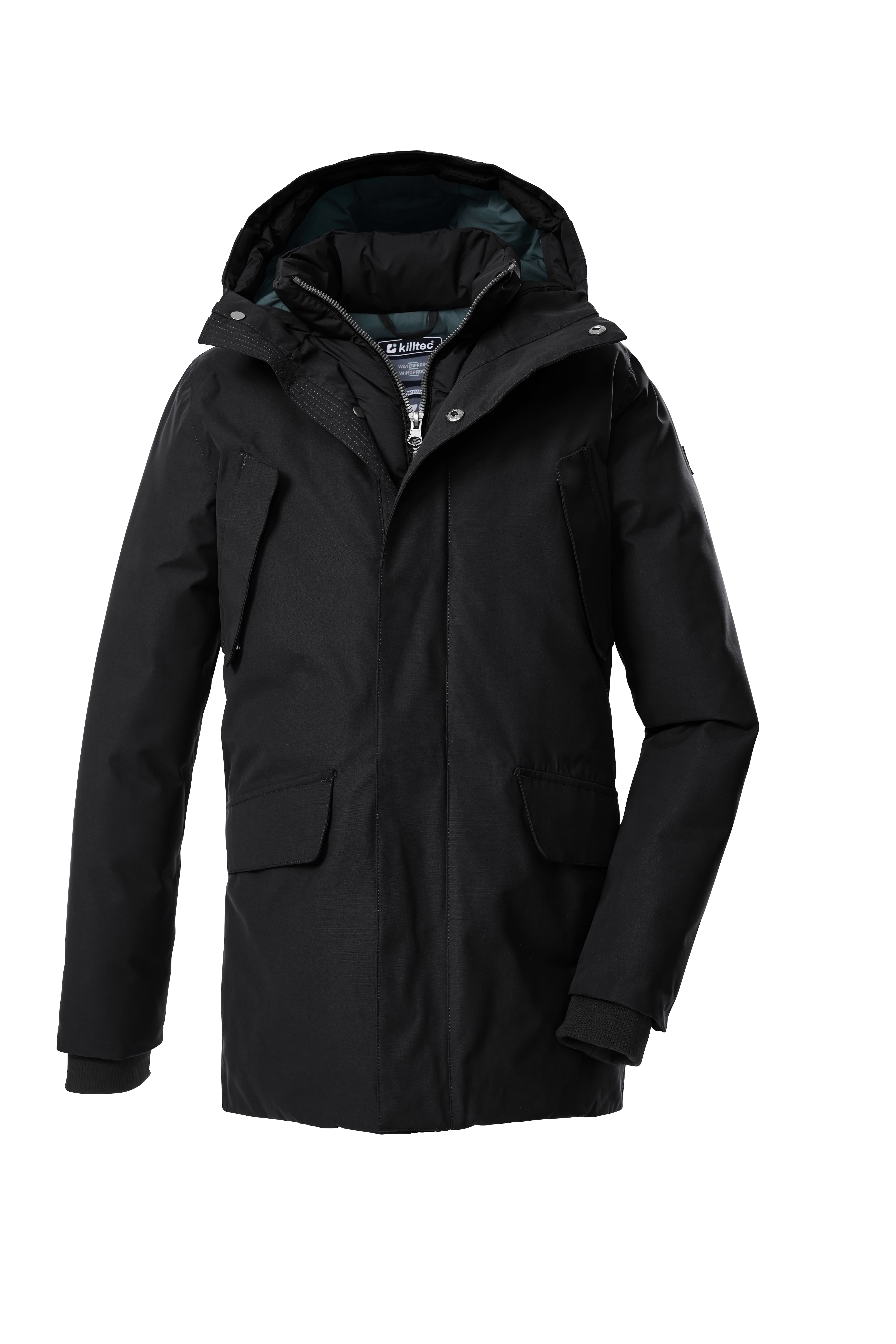 Funktionsparka KILLTEC "KOW 234 BYS PRK", Kinder, Gr. 140, schwarz, Obermaterial: 88% Polyester, 12% Baumwolle. Futter: 100% Polyester. Wattierung: 100% Polyester, Sportlich, Jacken Image