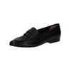 Slipper CAPRICE "Caprice Slipper Leder", Damen, Gr. 37,5, schwarz, Leder, casual, Schuhe