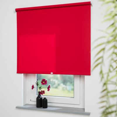 Springrollo LIEDECO "Uni" Gr. 1, rot (dunkelrot), B:102cm H:180cm, Kunststoff, Metall, Polyester, Rollos, Rollo Hergestellt in Deutschland Image