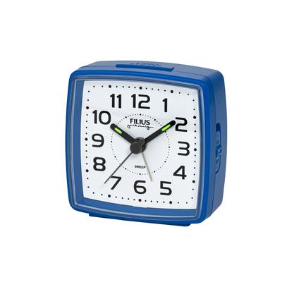 Quarzwecker FILIUS ZEITDESIGN, blau, Wecker, Reisewecker, Schlafzimmer, Beleuchtung, schleichende Sekunde, Snooze Image