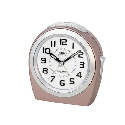 Quarzwecker FILIUS ZEITDESIGN, braun (bronzefarben), Wecker, Schlafzimmer, Wecker, Jugendliche, Beleuchtung, schleichende Sekunde