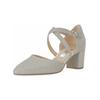 Riemchensandale GABOR "Gabor Sandalen Lederimitat", Damen, Gr. 40, silber, Lederimitat, casual, Schuhe