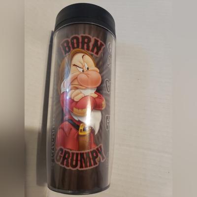 Disney Dining | Disney Born Grumpy Insulated Acrylic Tumbler Travel Mug 18 Oz Jerry Leigh | Color: Black/Red | Size: Os
