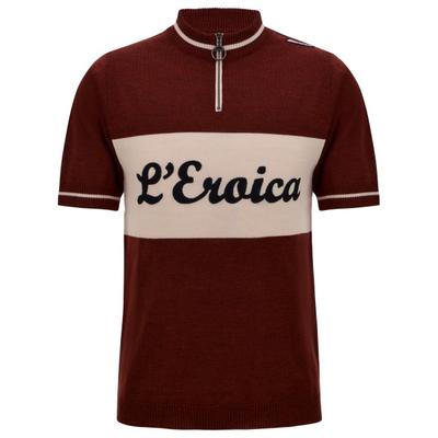 Santini - Eroica Vino Wool Jersey - Radtrikot Gr S rot Image