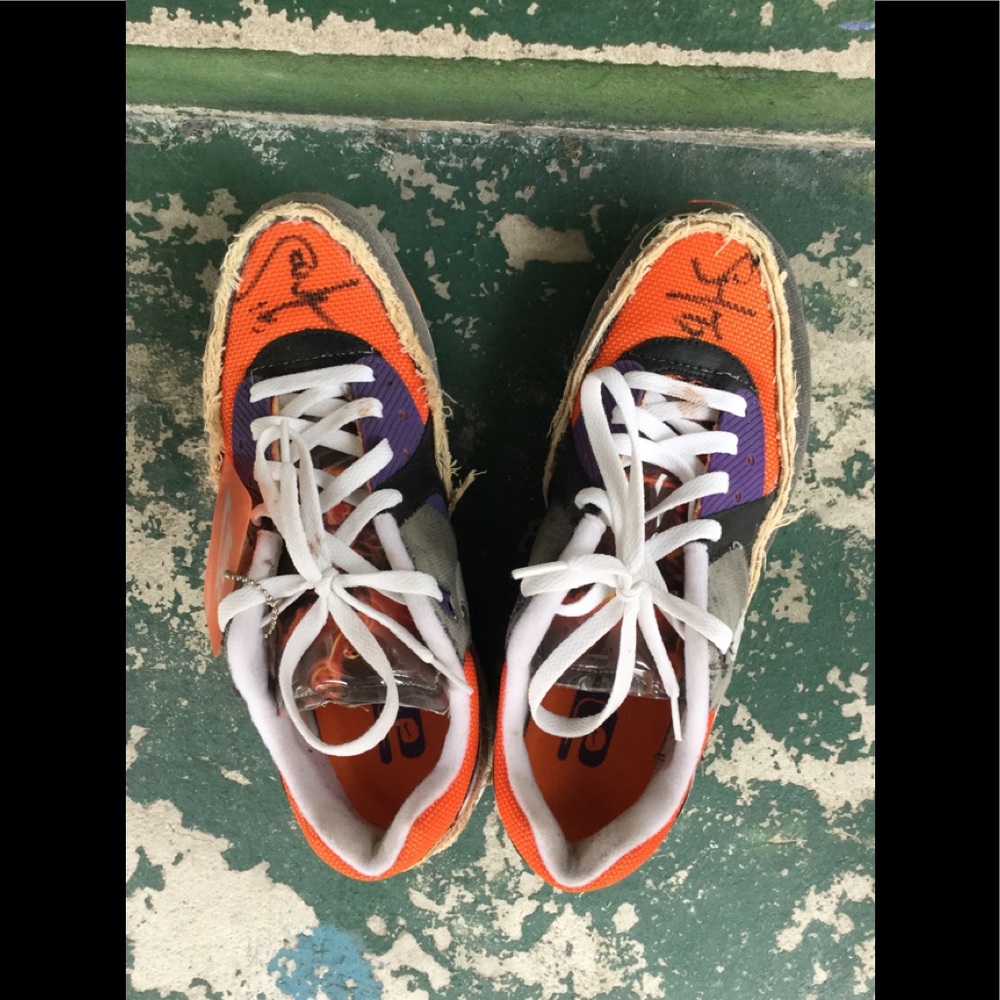 Nike Shoes | Custom & Autographed Nike Air Max 1 Light “Phx Suns Nash” Sz 9 | Color: Black/Purple | Size: 9