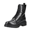 Schnürstiefelette GEOX "Geox Stiefelette Leder", Damen, Gr. 40, schwarz, Leder, casual, Schuhe