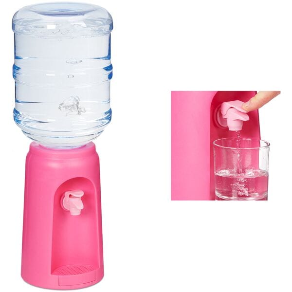 relaxdays Wasserspender mit Tank pink Image