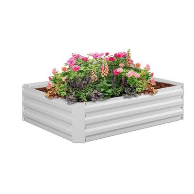 relaxdays Hochbeet aus Metall, rechteckig