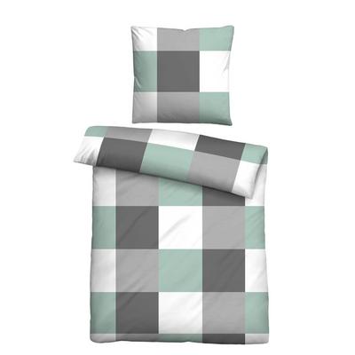 Castell Thermo-Fleece Bettwäsche karo mint, 1x 135x200 cm + 1x 80x80 cm Image
