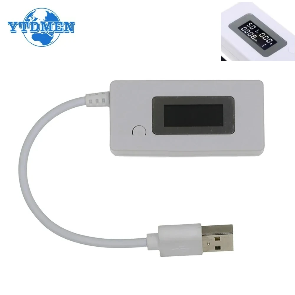LCD Digital Micro USB Ladegerät Batteriekapazität Spannung Strom Tester Messgerät Detektor Image