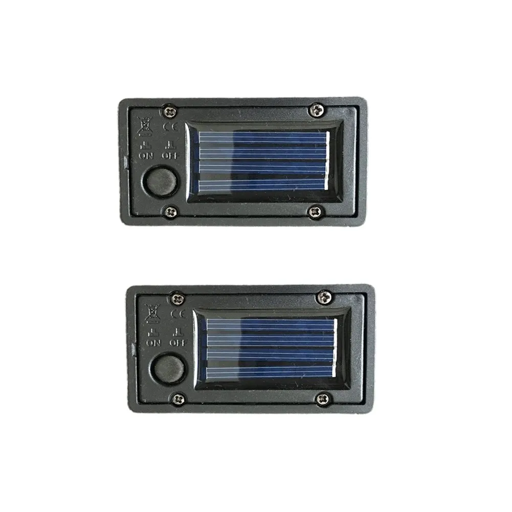 2 Stück Solarleuchten, Ersatzoberteil mit LED-Lampen, einfache Installation, automatisches Ein-/Ausschalten, wetterfest, für Garten- und Wegbeleuchtung Image