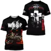 W.A.S.P 3D-Druck Sport schnell trocknend atmungsaktiv Herren T-Shirt Rock Street Hip-Hop Band Fan Outdoor Harajuku Kurzarm Kleidung Top