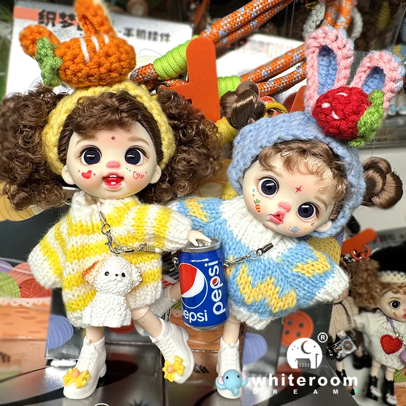 Bjd Puppe Puppen für Mädchen 13 cm Labbu Puppe Tasche Mini Blyth Mädchen Puppe Barbi Cry Baby Puppe mit Kugelgelenk Handy Dekoration