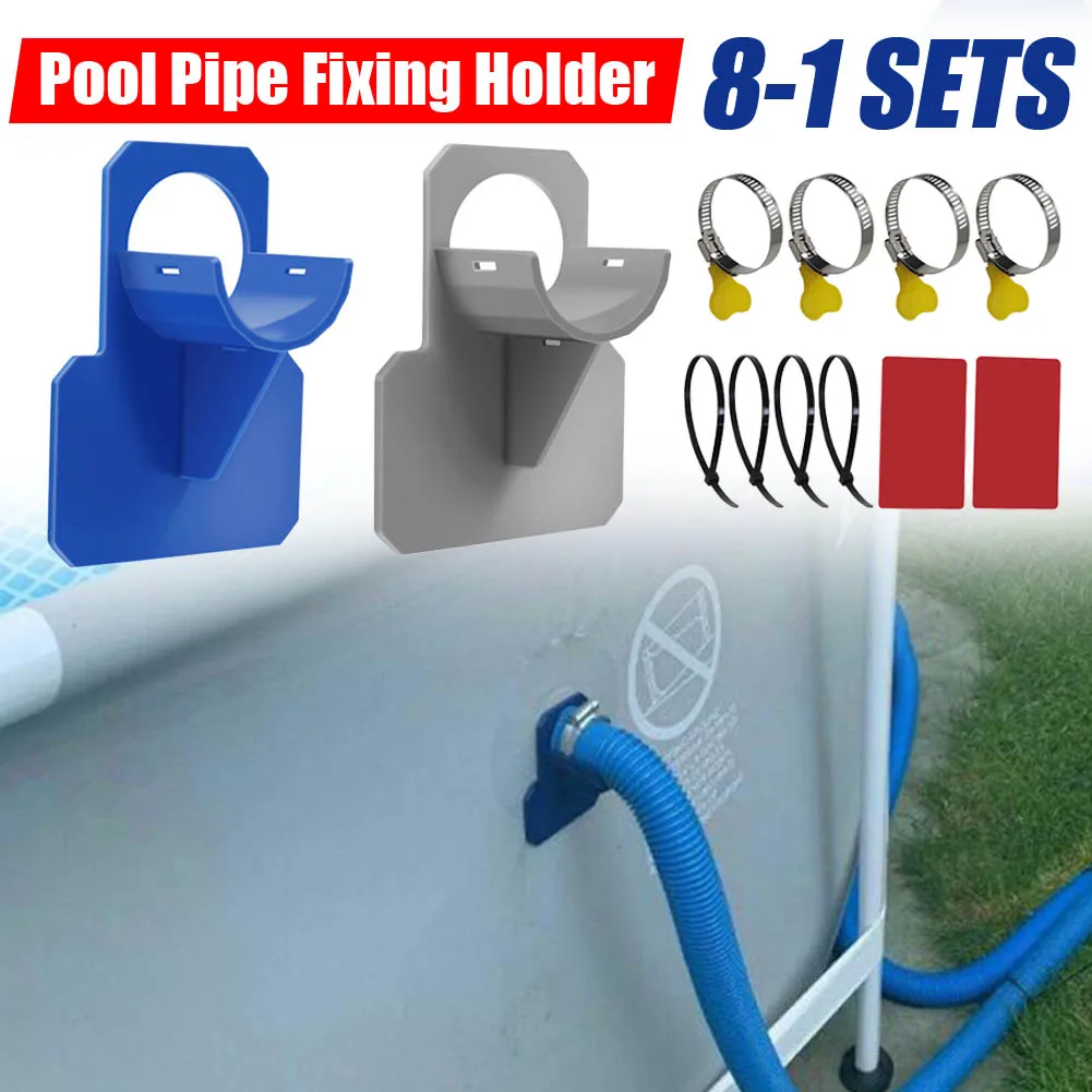 Schwimmbad-Rohrbefestigungshalter, unterstützt für Intex oberirdischen Pool, 30–38 mm Schlauchauslass-Halterung mit Bindeklemme Image