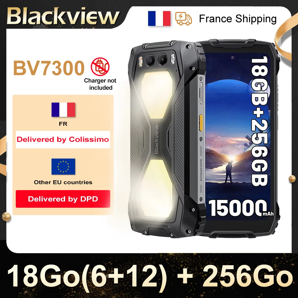 BLACKVIEW BV7300 [Kein EU-Ladegerät] 18GB (6 + 12) 256GB 15000mAh 45W Schnellladung 6,67" Android 14 Smartphone Image