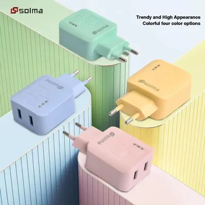 2-Port-USB-Ladegerät, Wandladegerät, Multi-USB-Netzteil für iPhone, Android-Handys, Mobiltelefone, Kameras und MP3 Image