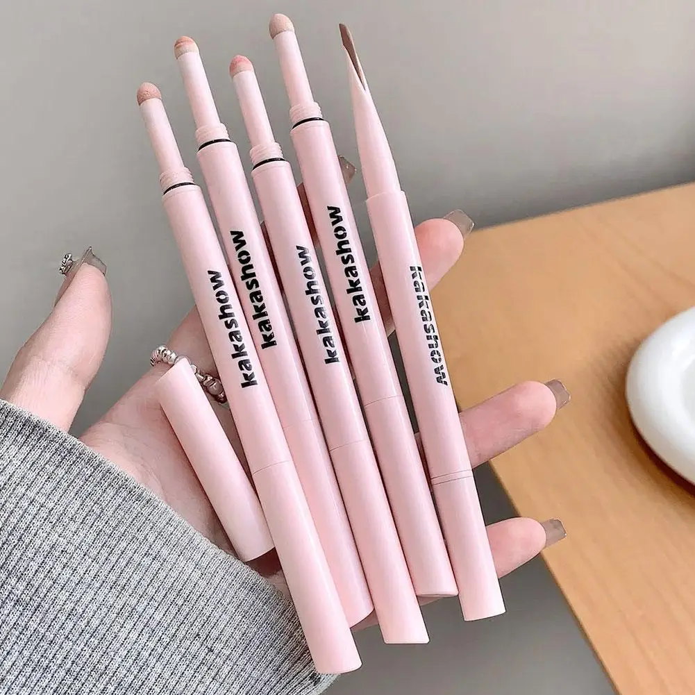 NEUE Meniskus Doppel-ende Liegen Seidenraupe Eyeliner Bleistift Perlglanz Matte Nude Rosa Highlighter Schatten Stift Aufhellung Augen Make-Up Image