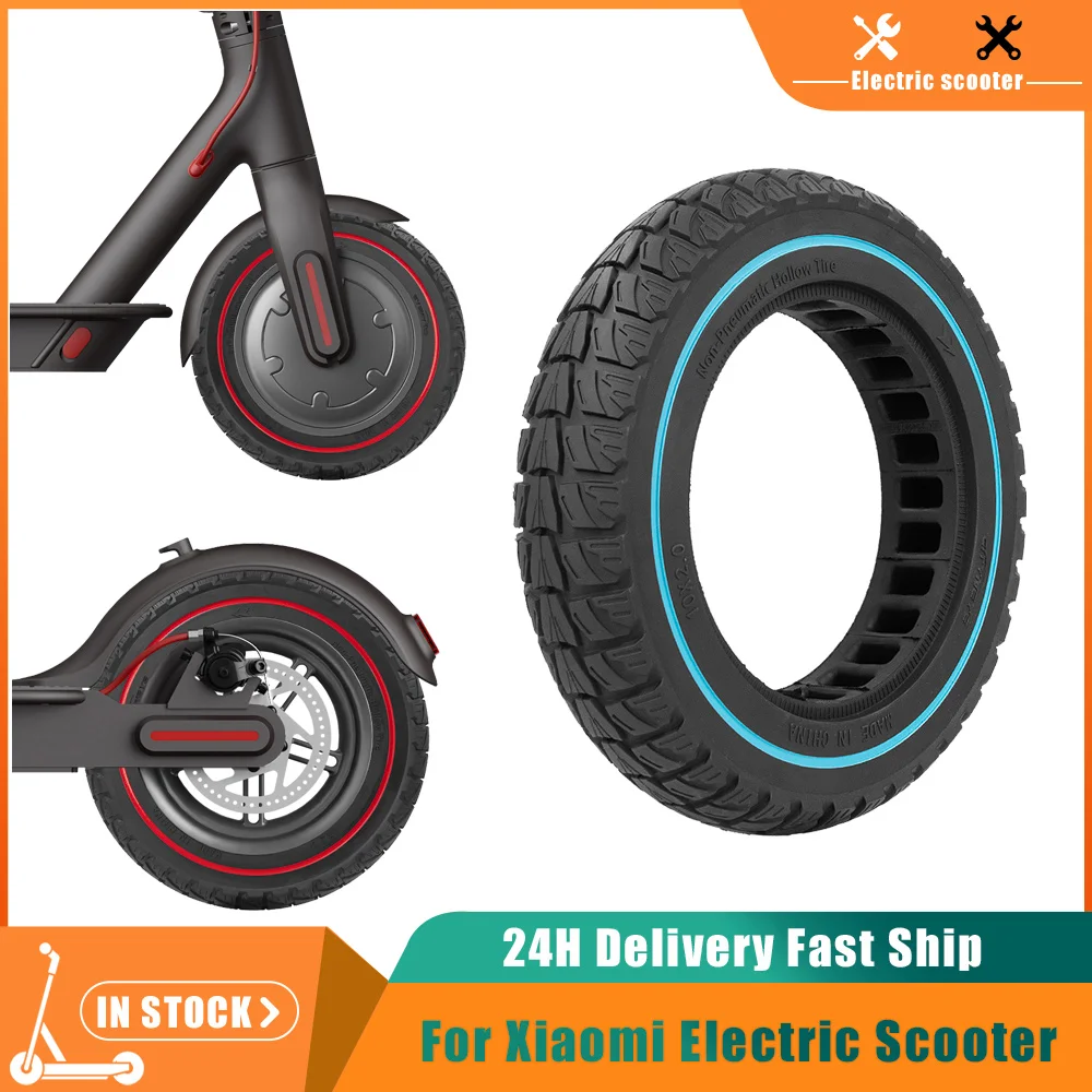 10x2,0 Waben Vollreifen für Xiaomi M365 Pro Pro2 1S Elektroroller 10 Zoll Tubeless Stoßdämpfer Dämpfungsrad Gummi Image