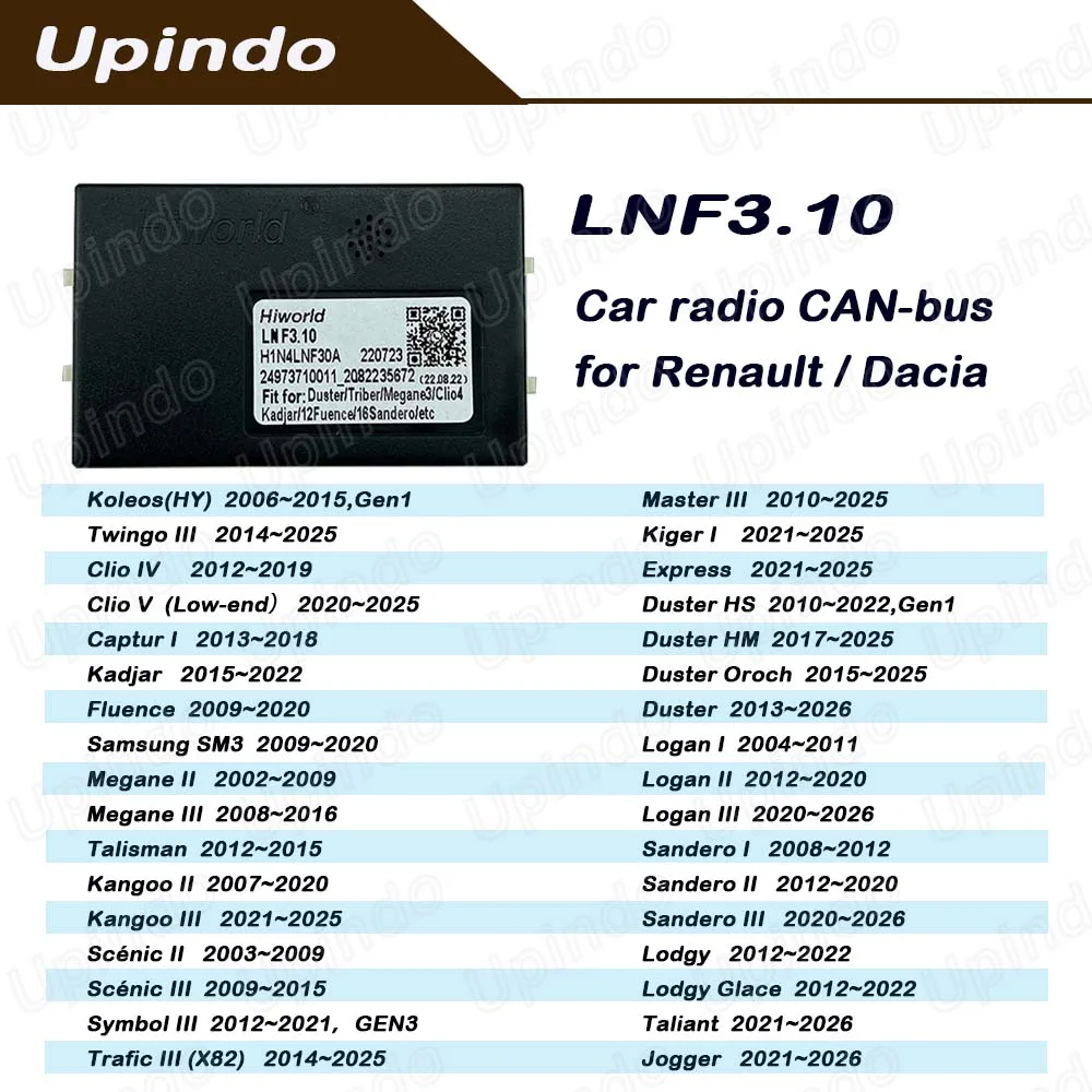Autoradio CANBus Box CAN Bus Decoder Adapter für Renault Duster Megane 3 Sandero Fluence Kadjar Clio 3 4 Captur Lodgy Kangoo Image