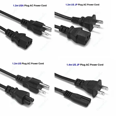 CN JP US-Stecker Netzkabel 1,2 m 1,4 m 1,5 m C13 C7 C5 Netzteil-Verlängerungskabel für PS4 PC TV-Monitor Desktop-Computer Drucker