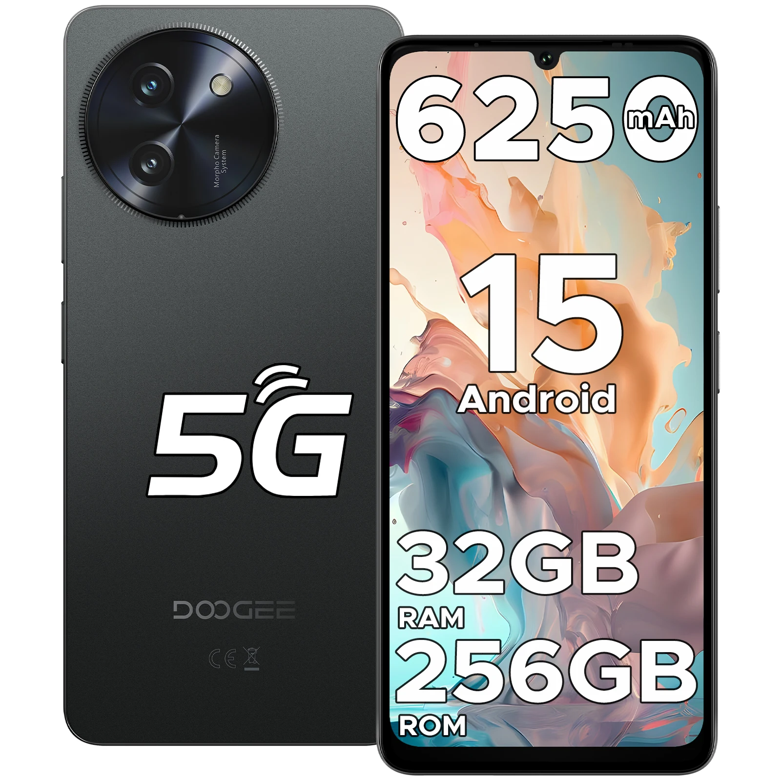 Globale Version DOOGEE Note59 Pro 5G Smartphone Android 15 6,75 Zoll Bildschirm 120 Hz Display 8 GB 256 GB 6250 mAh Akku NFC-Handy Image
