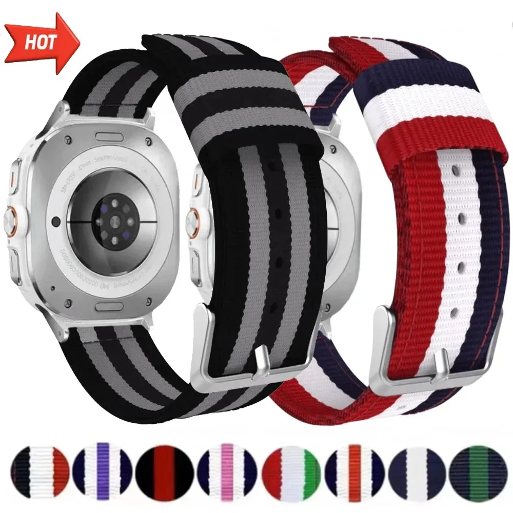 Armband für Samsung Galaxy Watch Ultra 2025 47 mm Canvas-Nylon-Armband für Galaxy Watch 8 44 mm 40 mm 8 Classic 46 mm Armband Image