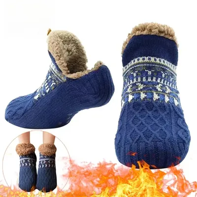 Super Warm Winter Non-slip Floor Socks Women Men Snow Socks Sleep Carpet Socks lady Slippers Socks Velvet Boot Unsiex Home Wear