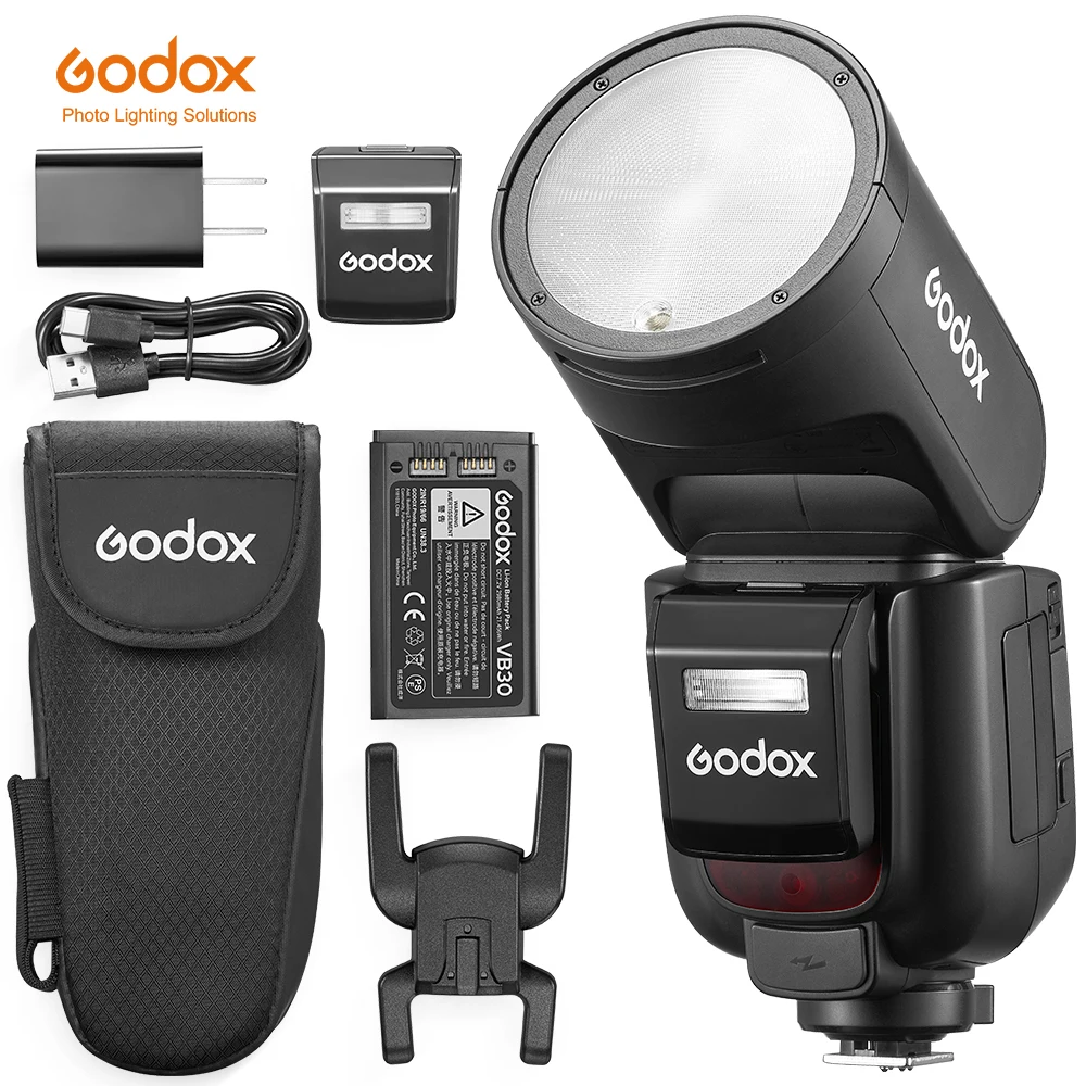 Godox V1 Pro V1Pro TTL Li-Ion Rundkopf Kamerablitz Drahtlose Übertragung Speedlite Blitz für Canon Nikon Sony Fuji Olympus Image