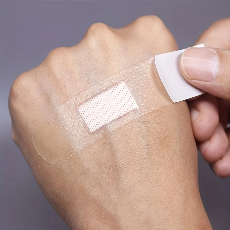 50-teiliges 100-teiliges PE-Bandagenset mit hoher Elastizität, transparent – wasserdicht, geeignet für Heimreisen und Outdoor-Sportarten Image