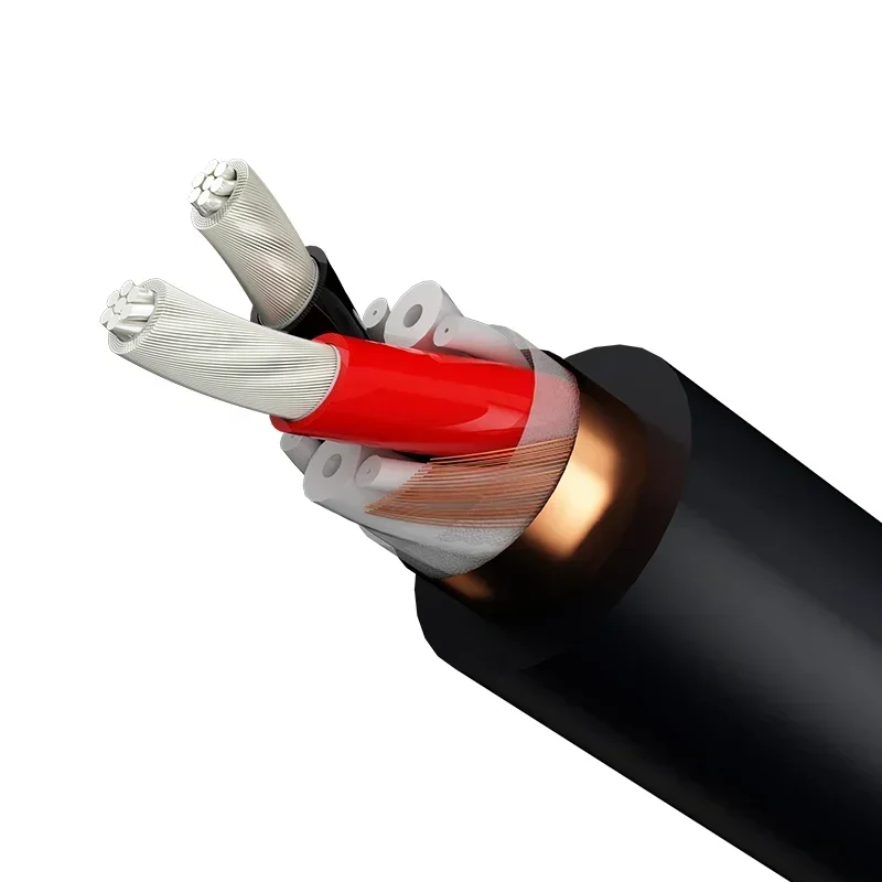 Audiophiles Lautsprecherkabel, reines Silber, 2 x 5,26 mm2, große HiFi-Audio-Audio-Verlängerungskabel, Verstärker-Lautsprecherkabel Image