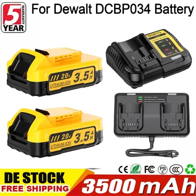 Für Dewalt 20V DCBP034 Lithium-Batterie 3500mah Ersatz Für Dewalt DCBP034 DCBP518 Cordless Power Tools Für Dewalt kompakt