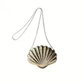 Gold Sommer Tragbare Luxus Frauen Abendessen Tasche Shell Form Perle Kette Mini Schulter Umhängetasche Lippenstift Tasche Sommer handtasche
