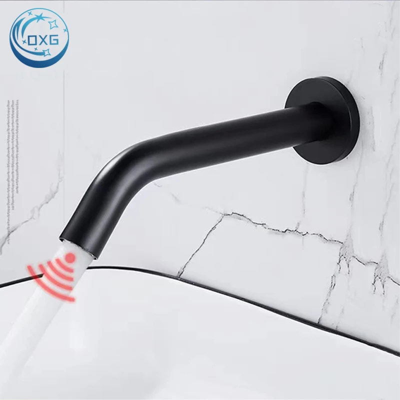 OXG Wandmontage Sensor Waschbecken Wasserhahn Badezimmer Wasserhahn Waschbecken Wasserhähne Einzelnes Kalt-/Mischwasser, Waschbecken Wasserhähne, Waschbecken Wasserhahn