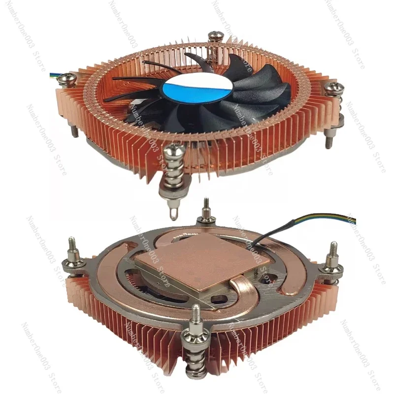 ITX Ultradünner CPU-Heatpipe-Kühler aus reinem Kupfer, 1700 1200, 115 x industrielle Steuerung, NAS, leiser OPS-Kugelventilator Image