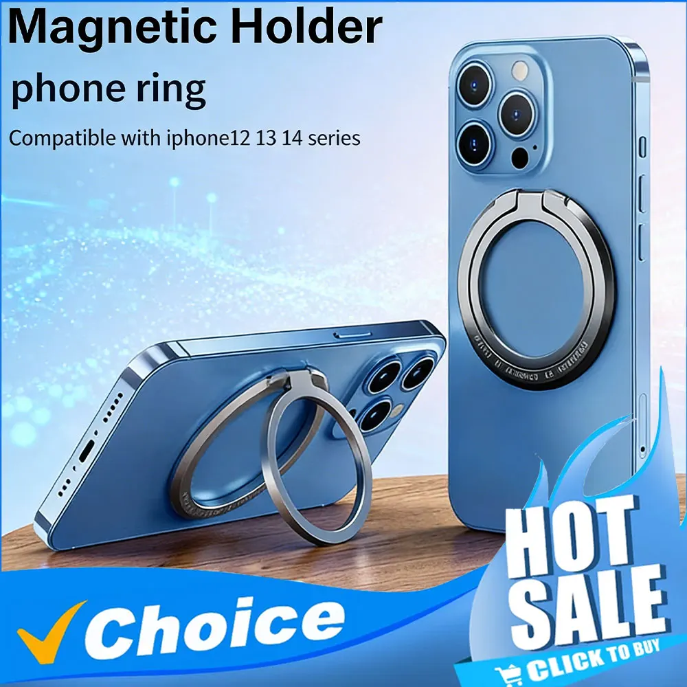 Support magnétique pour téléphone portable, support de téléphone portable amovible, poignée de téléphone portable, béquille pour iPhone MagSafe Samsung Xiaomi